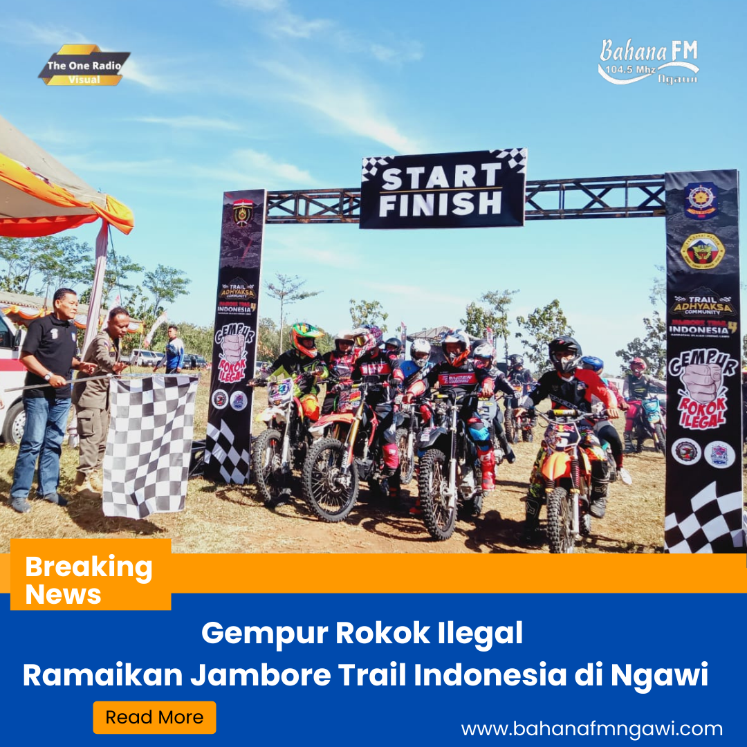 Gempur Rokok Ilegal Ramaikan Jambore Trail Indonesia di Ngawi