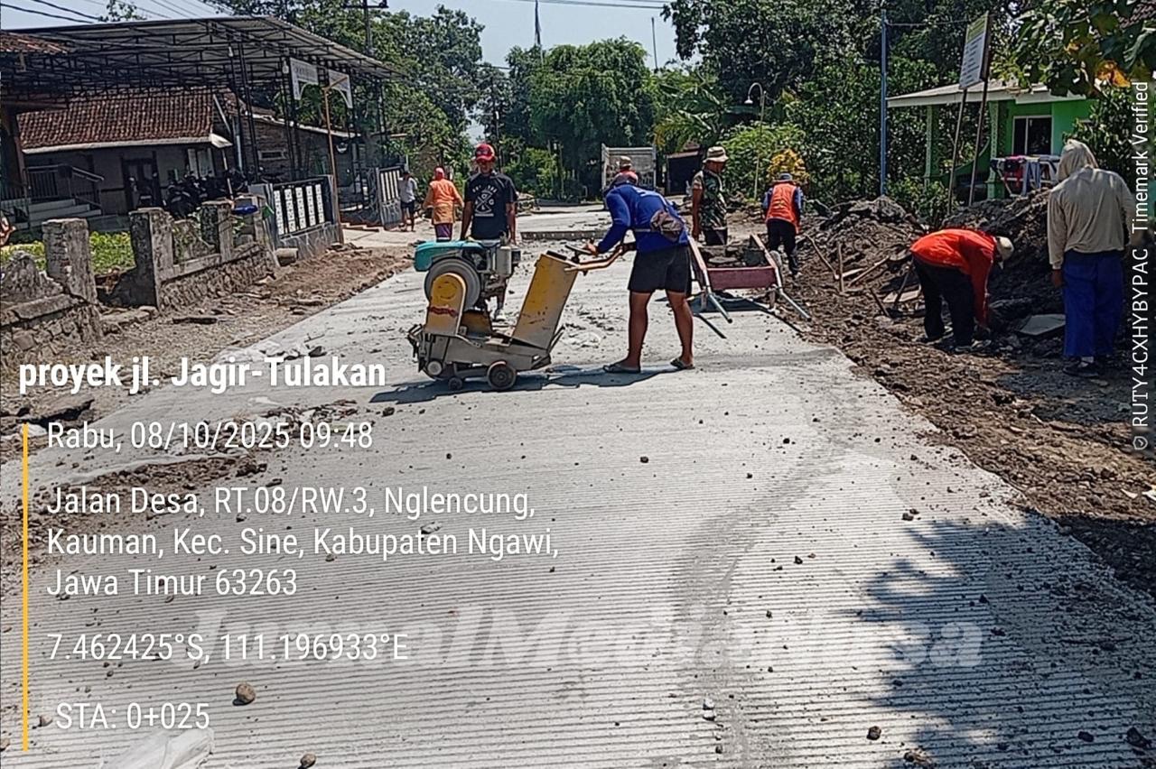 Proyek Rekonstruksi Jalan Jagir–Tulakan Lampaui Target, Jadi Akses Vital Penghubung Dua Kecamatan