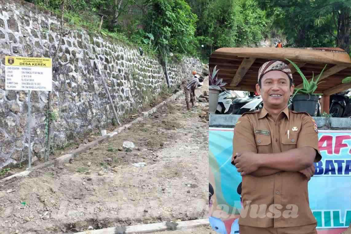 Pemerintah Desa Kerek Bangun Jalan Paving di Dusun Poncol, Permudah Akses Petani