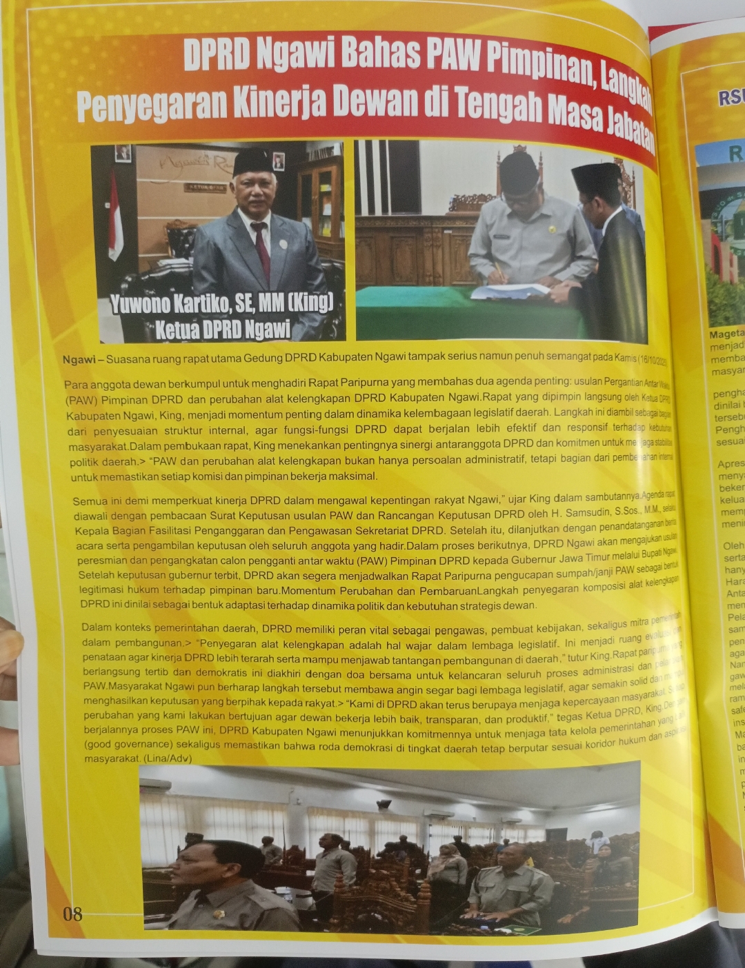 DPRD Ngawi Bahas PAW Pimpinan , Langkah Penyegaran Kinerja Dewan Di Tengah Masa Jabatan